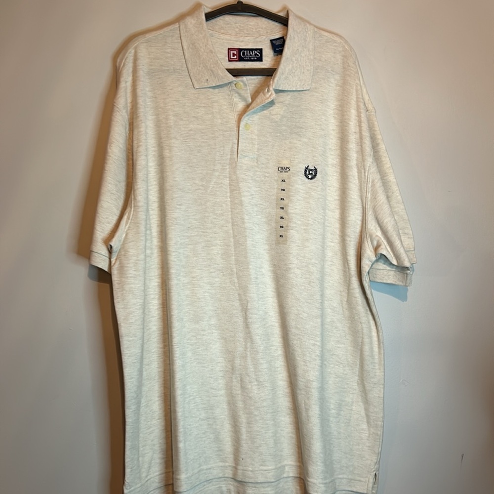 Chaps Tan Polo Shirt Classic Design Short Sleeves